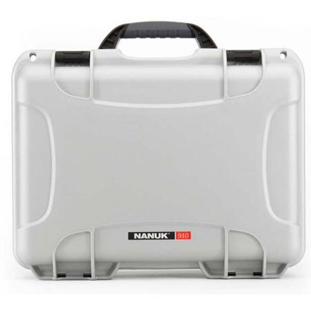 Nanuk Medium Series 910 NK-7 Resin Waterproof Protective Case with Foam, Silver