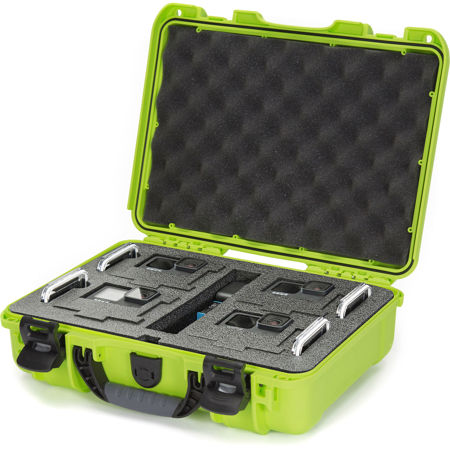 Nanuk 910 Waterproof Hard Case with Foam Insert for GoPro Hero 9 and 10, Lime