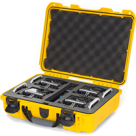 Nanuk 910 Waterproof Hard Case with Foam Insert for GoPro Hero 9 and 10, Yellow