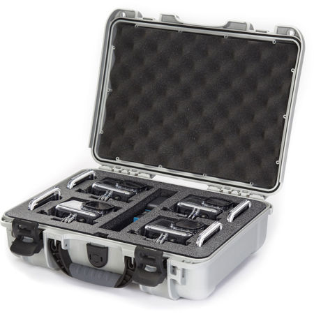 Nanuk 910 Waterproof Hard Case with Foam Insert for GoPro Hero 9 and 10, Silver