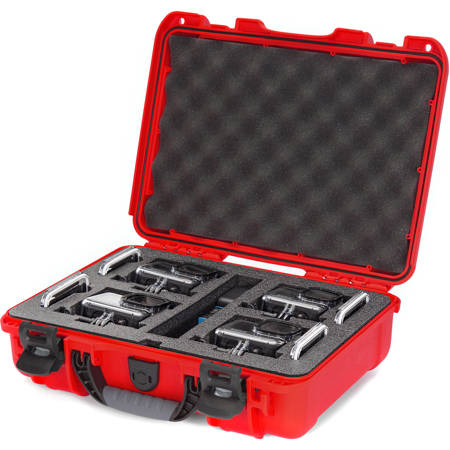Nanuk 910 Waterproof Hard Case with Foam Insert for GoPro Hero 9 and 10, Red