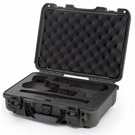Nanuk 910 2Up Classic Pistol Case, Holds Two Pistols and Two Single Stack or Two Double Stack Magazines, Olive