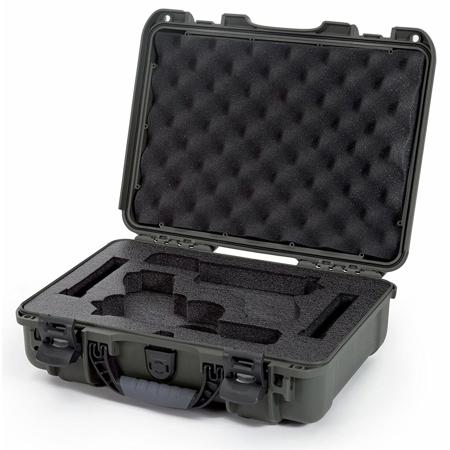 Nanuk 910 2Up Glock Pistol Case, Holds Two Glock Pistols & Two Magazines, Olive