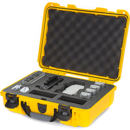 Nanuk 910 Waterproof Hard Case w/Foam Insert for DJI Mini SE Fly More Kit,Yellow