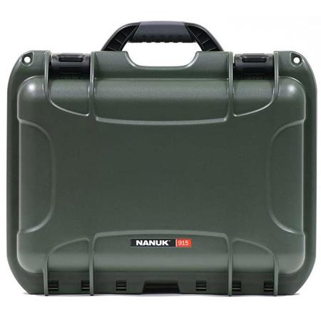 Nanuk Medium Series 915 NK-7 Resin Waterproof Protective Case with Foam, Olive
