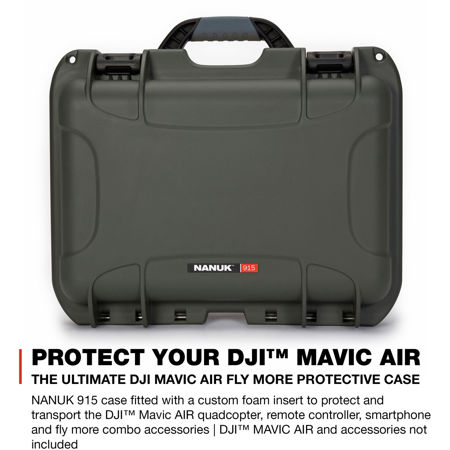 Nanuk 915 Case with Foam Insert for DJI Mavic Air Fly More, Olive