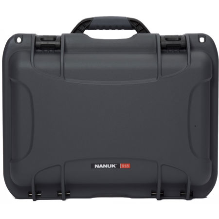 Nanuk 918 Lightweight NK-7 Resin Waterproof Case With Padded Divider, Graphite