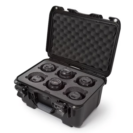 Nanuk Medium 918 Protective Case with Foam Insert for 6 Camera Lens, Black