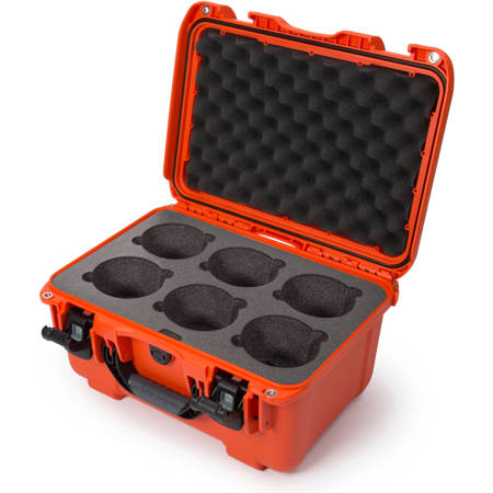 Nanuk Medium Series 918 Lightweight NK-7 Resin Waterproof Protective Case with Foam Insert for 6 Camera Lens, Orange