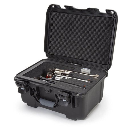 Nanuk Firearms 918 Protective Case with Foam Insert for 3 Large Revolvers, Black