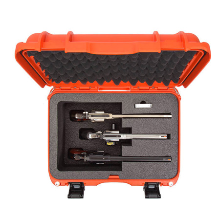 Nanuk Firearms 918 Protective Case with Foam Insert for 3 Large Revolvers,Orange