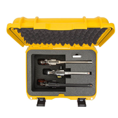 Nanuk Firearms 918 Protective Case with Foam Insert for 3 Large Revolvers,Yellow