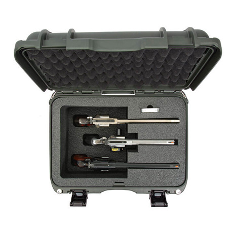 Nanuk Firearms 918 Protective Case with Foam Insert for 3 Large Revolvers, Olive