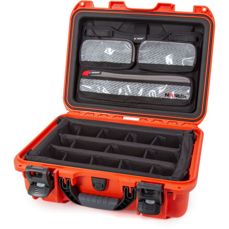 Nanuk 920 Waterproof Hard Case with Lid Organizer and Padded Dividers, Orange