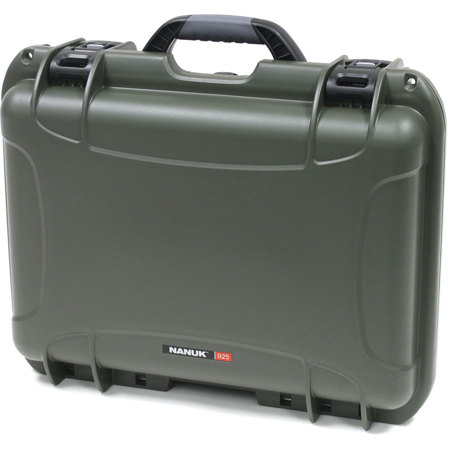 Nanuk Large Series 925 NK-7 Resin Protective Case with Padded Dividers, Olive