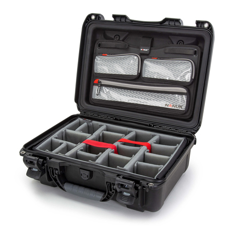 Nanuk 925 Waterproof Hard Case with Lid Organizer and Divider for Camera, Black