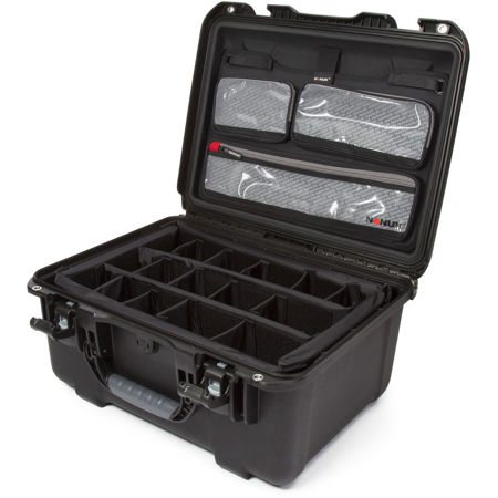 Nanuk Large Series 933 Lightweight NK-7 Resin Waterproof Hard Case with Lid Organizer and Padded Dividers, Black