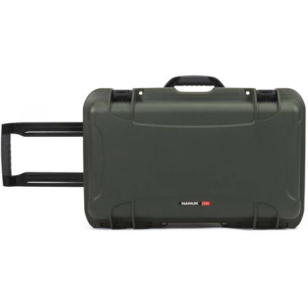 Nanuk Wheeled Series 935 NK-7 Resin Protective Case with Padded Dividers, Olive