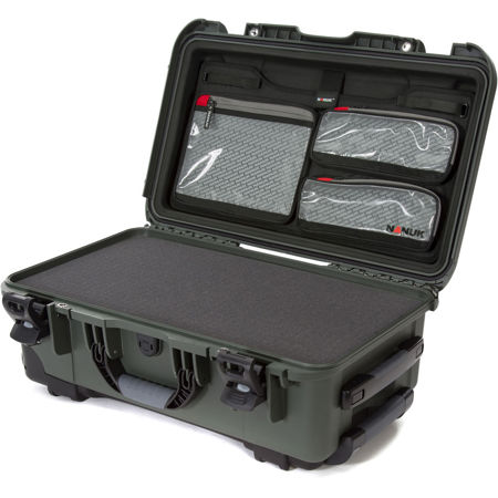 Nanuk Wheeled Series 935 Hard Case with Foam Insert and Lid Organizer, Olive