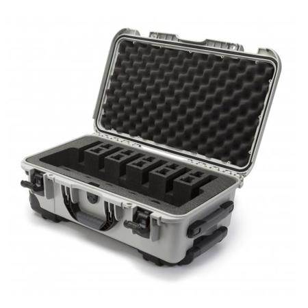 Nanuk 935 6 Up Pistol Case with Foam Insert, Silver