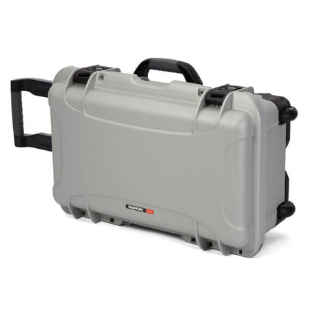 Nanuk Media Series 935 Wheeled Lightweight NK-7 Resin Waterproof Hard Case with Lid Organizer and Foam Insert for Canon and Nikon DSLR Cameras, Silver
