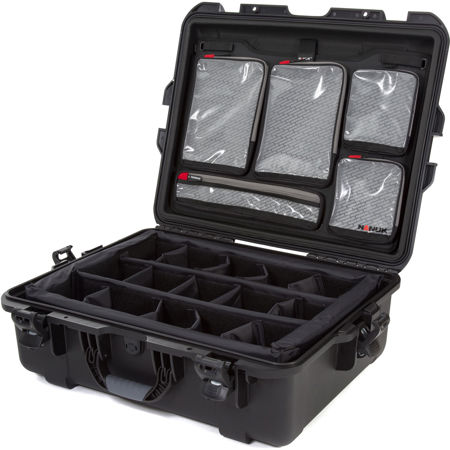 Nanuk Large Series 945 Lightweight NK-7 Resin Waterproof Hard Case with Dividers and Lid Organizer, Black