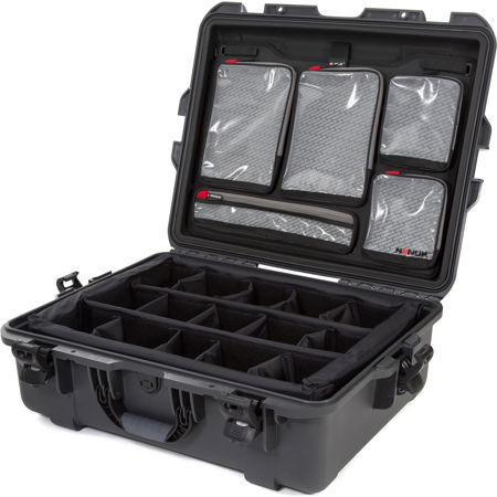 Nanuk 945 Waterproof Hard Case with Dividers and Lid Organizer, Graphite