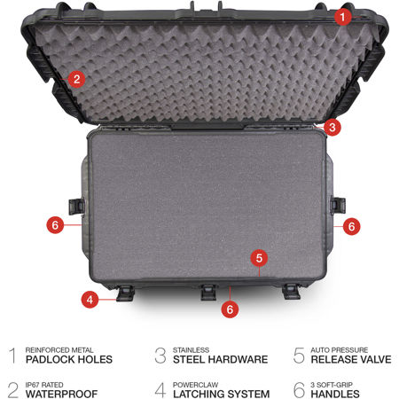 Nanuk Wheeled Series 965 Waterproof Hard Case with Foam Insert