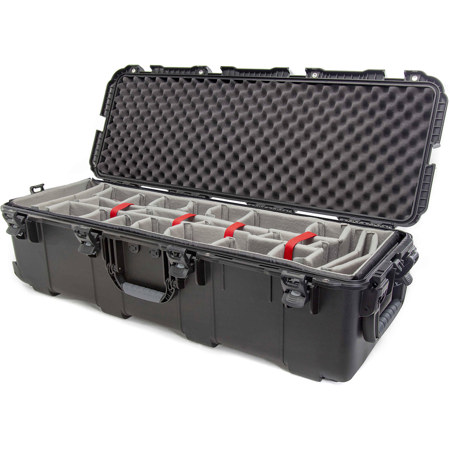 Nanuk 988 Wheeled Waterproof Hard Case with Padded Divider, Black