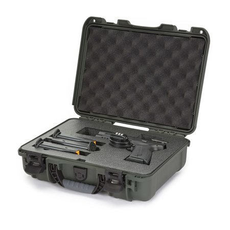 Nanuk 910 Waterproof Hard Case with Foam Insert for Pistol Optic Ready, Olive