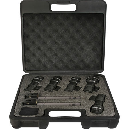 Nady DMK-7C Drum Microphone Kit, Includes 4x DM-70 Drum Microphones, 2x CM-90 Cardioid Condenser Microphones, DM-80 Drum Microphone and Storage Case