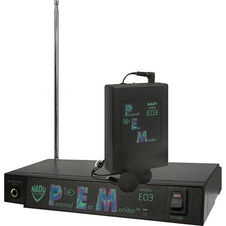 Nady EO3 Wireless In-Ear Personal Monitoring System, AA/72.1MHz