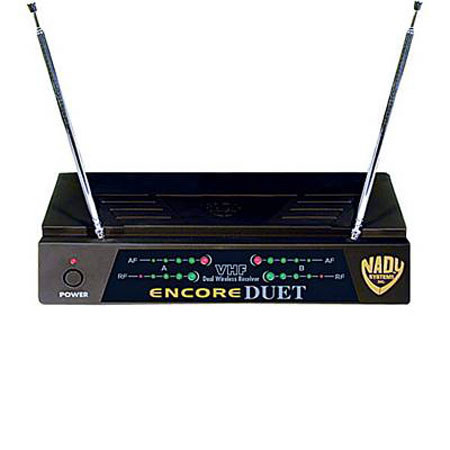 Nady Dual Channel VHF Link 2 Wireless System, Encore Duet Receiver & 2 Link +