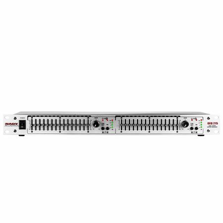 Nady GEQ-215 2-Channel Graphic Equalizer, 2x 15, 2/3 Octave