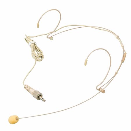 Nady HM-10 Headmic Headworn Omni Condenser Mic, 3.5mm Connector, Biege