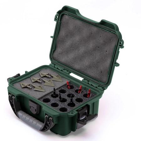 Nanuk 903 Waterproof Hard Case with Foam Insert for 12 Brodheads, Olive