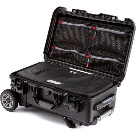 Nanuk 935 Wheeled Eco-Friendly Waterproof Hard Case with Heavy-Duty Wheels, Mesh Lid Organizer and N-Cubik Inserts, Black