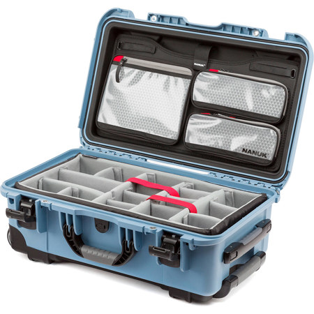 Nanuk 935 Wheeled Waterproof Hard Case Pro Photo Kit, Limited Edition Cyan Blue