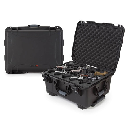 Nanuk 950 Wheeled Waterproof Hard Case with Foam Insert for 15 Up Pistol, Black