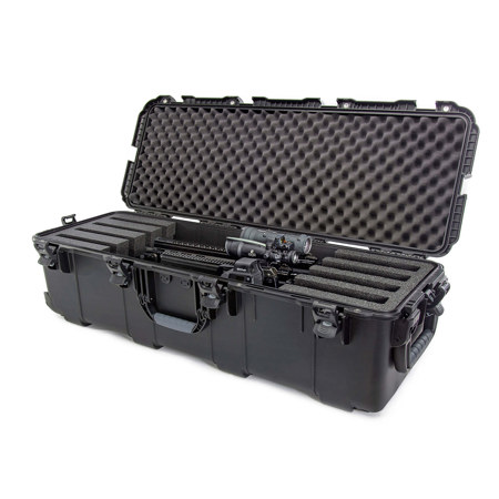 Nanuk 988 Wheeled Waterproof Hard Case with Foam Insert for 4 Up Rifle, Black