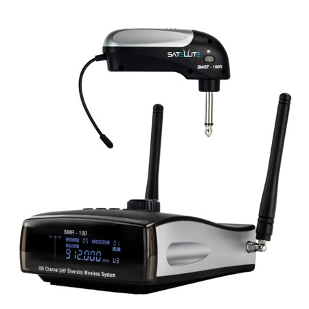 Nady Satellite 100-Channel UHF True Diversity Wireless Instrument System for Electric Guitar, Surface Mounted Jack