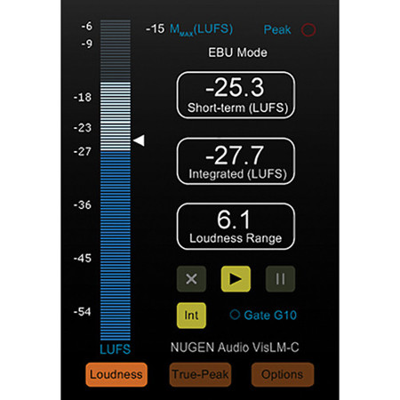 NUGEN Audio VisLM-C2 ITU/ATSC/EBU Standard Compliant Loudness Measurement & Comparison and Contrasting Tool, Electronic Download