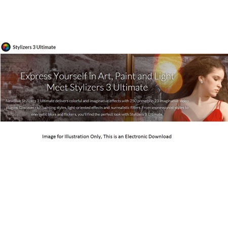 NewBlueFX Stylizers 3 Ultimate Video Editing Plug-Ins, Electronic Download