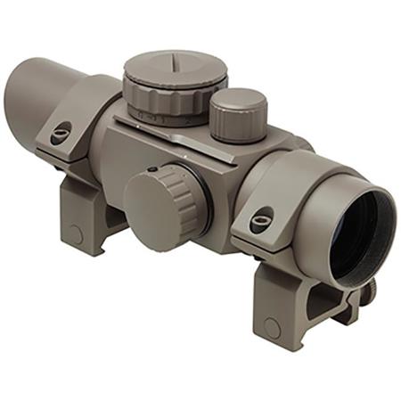 NcSTAR 1x28 Reflex Riflescope with 4 Red/Green Illuminated Reticles, Tan