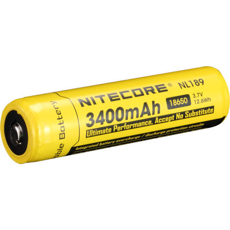Nitecore NL1834 18650 3.7V Rechargeable Li-Ion Battery, 3400mAh Capacity