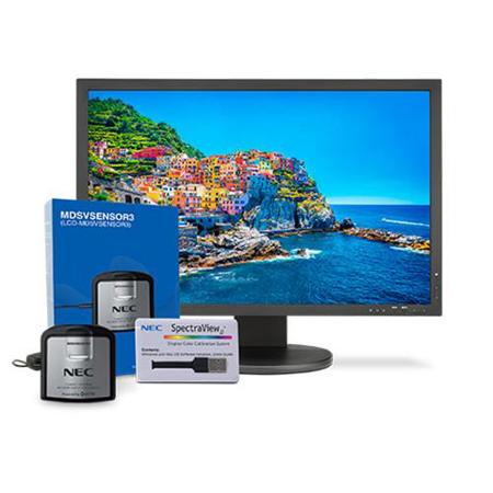 NEC PA243W-BK-SV 24.1" Wide Gamut IPS LED Monitor with SpectraViewII, Black