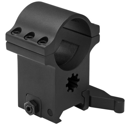 NcSTAR 30mm Scope Mount Ring with Quick Release Mount, 1.5" High, 6 Bolt, Black