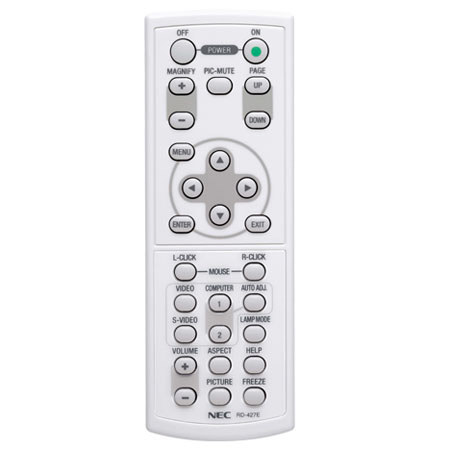 NEC Remote Control for NP310/410/410W/510/510W Projectors