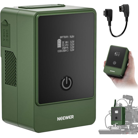 Neewer PS099E 99Wh 14.54V 6800mAh V-Mount Lithium-ion Battery, Green