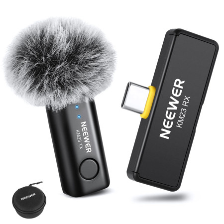 Neewer KM23 2.4GHz Single-Person Wireless Lavalier Microphone System